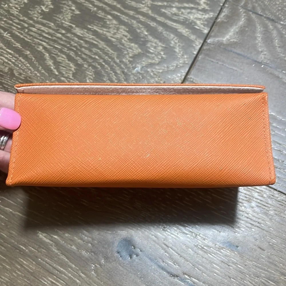 Tory Burch Sunglasses Case Orange Gold New Summer - Picture 3 of 5